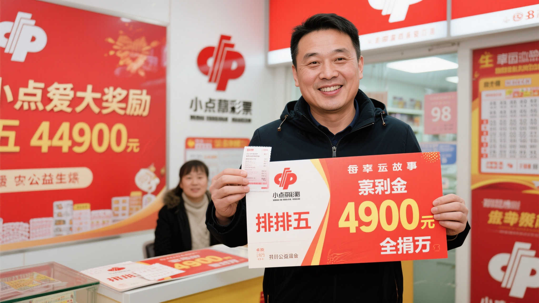 男子花98元喜中排列五490万 兑奖时慷慨捐款1万 男子花98元喜中排列五490万 兑奖时慷慨捐款1万