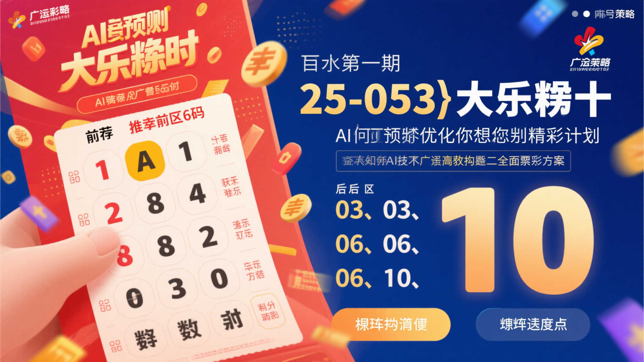 25-053期大乐透AI分析:前区精选六码,后区锁定03、06、10 25-053期大乐透AI分析:前区精选六码,后区锁定03、06、10